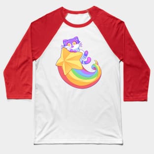 Kawaii Cat Rainbow Cat Adorable Rainbow Cat Cute Gift  For Cat Lover Baseball T-Shirt